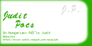 judit pocs business card